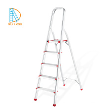 5 steps aluminum house hold folding step ladders with handrail alibaba china supplier